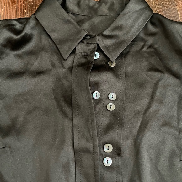 Le Kilt Black Silk Blouse dark gray black - Picture 2 of 6